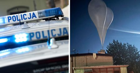 Podlaska policja postawiona w nocy na nogi. W balonach papierosy