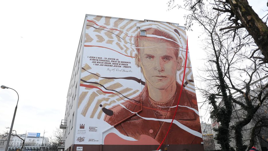 Warszawa. Odsłonięto mural upamiętniający poetę