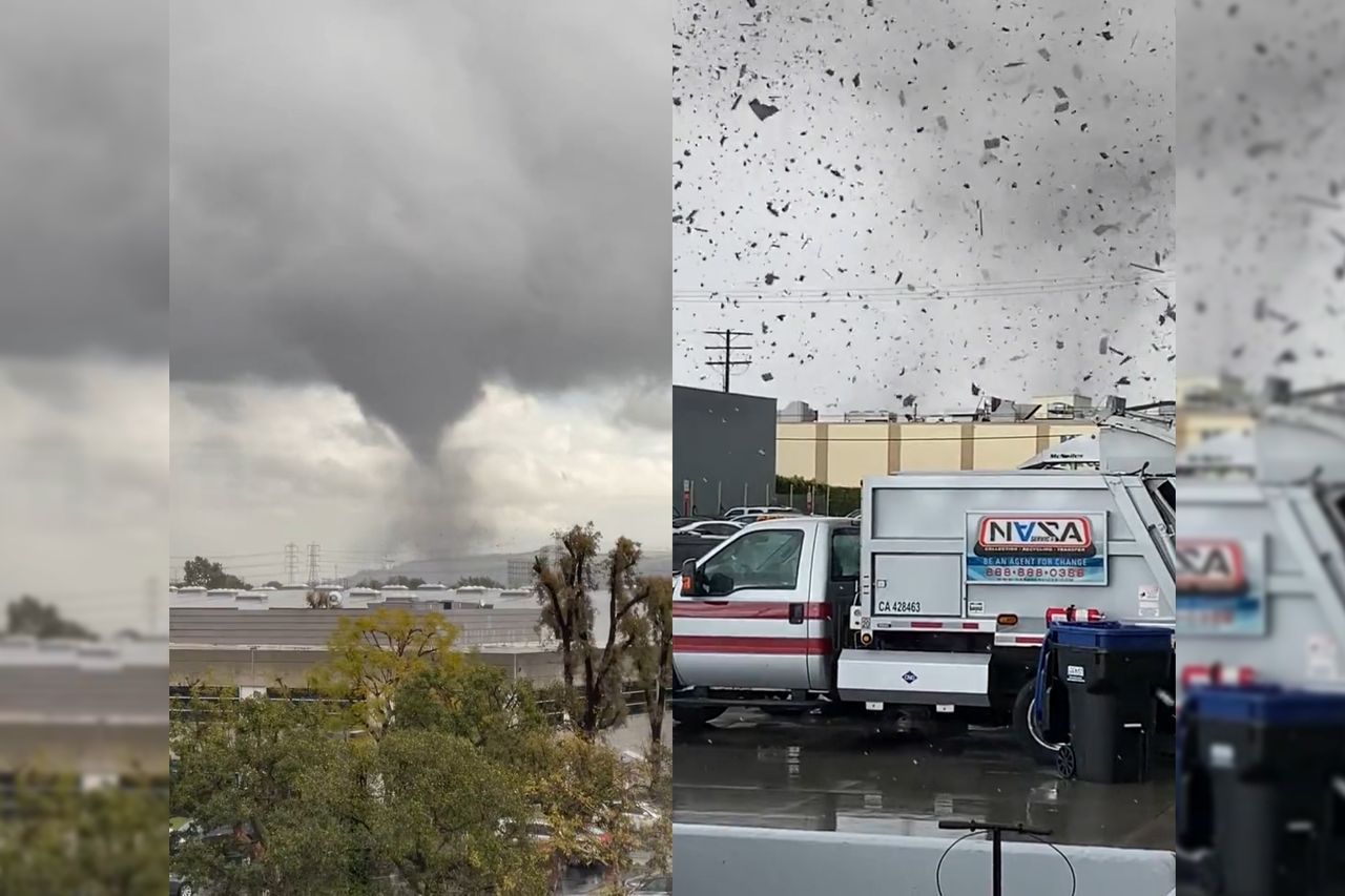 Tornado porywało przedmioty z ziemi. Wichura rozszalała się na dobre