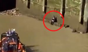 Myśleli, że to manekin. Akcja nad Tamizą. Nagranie obiegło sieć