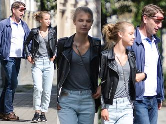 Tomasz Lis spaceruje z córką-modelką (ZDJĘCIA)