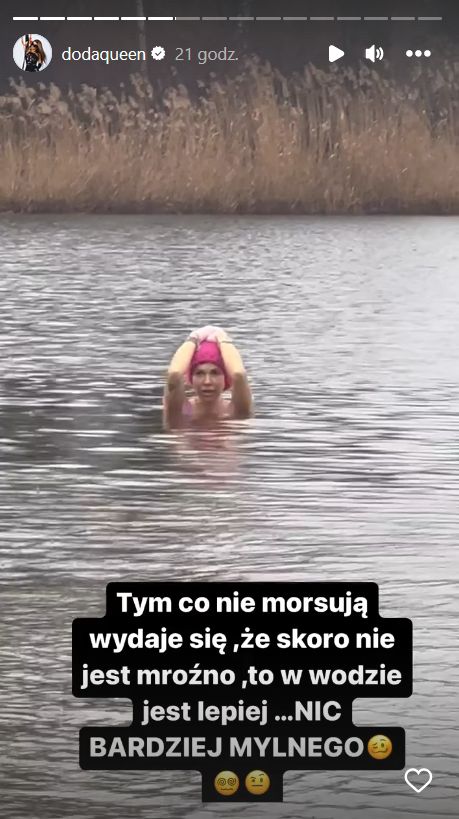 Doda pokazała, jak morsuje 