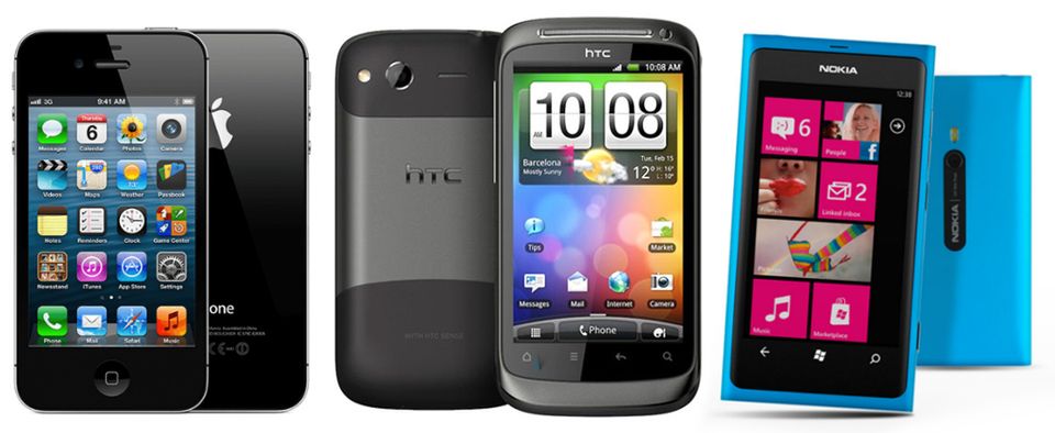 iPhone 4s, HTC Desire S i Lumia 800