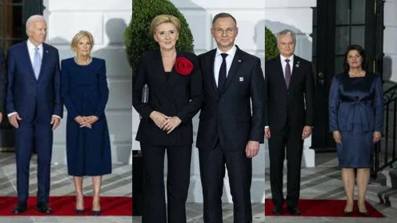 Agata Duda z wizytą w Białym Domu. Tak ubrała się na kolację u Bidena