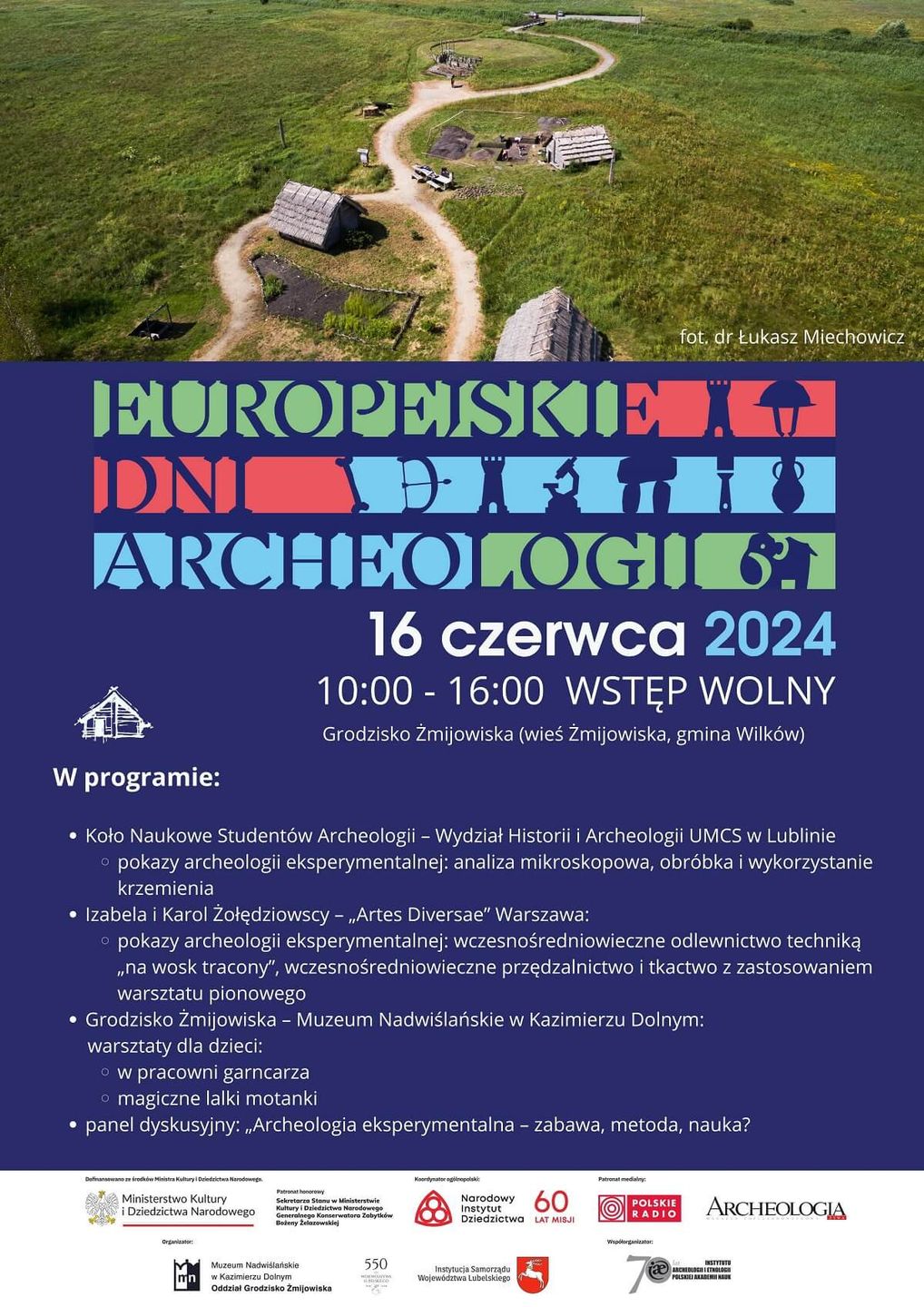 plakat Europejskie Dni Archeologii 2024 na Grodzisku Żmijowiska