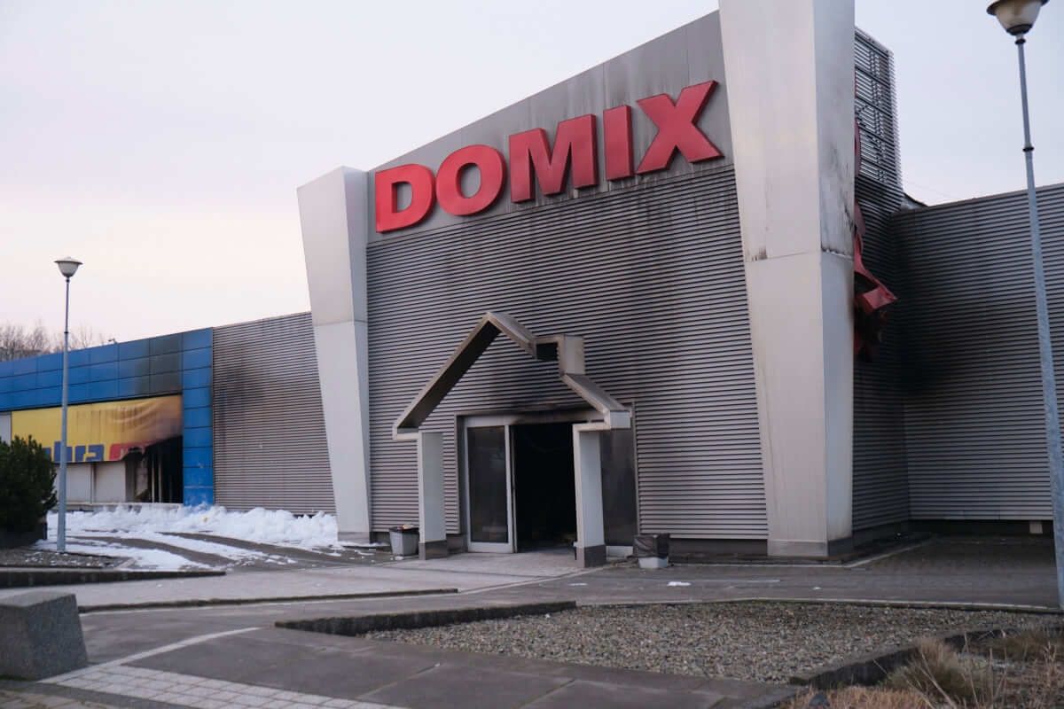 Pożar budynku Domix przy Łęczyńskiej