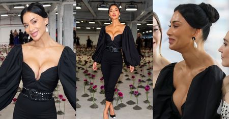 Nicole Scherzinger świeci biustem na pokazie w Nowym Jorku. Modnie?