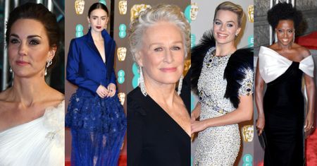 BAFTA 2019: anielska księżna Kate, elegancka Glenn Close i ekstrawagancka Margot Robbie zadają szyku na czerwonym dywanie (ZDJĘCIA)