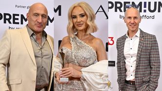 Izabela Macudzińska i jej świecący w ciemnościach biust przewodzą garstce celebrytów na gali (ZDJĘCIA)