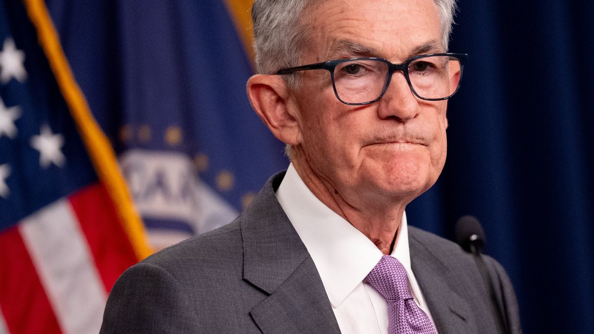 WASHINGTON, DC - JULY 31: Federal Reserve Chairman Jerome Powell takes a question from a reporter during a news conference following a Federal Open Market Committee meeting at the William McChesney Martin Jr. Federal Reserve Board Building on July 31, 2024 in Washington, DC. Powell spoke to members of the media after the Federal Reserve held short-term interest rates where they are with broad expectations that the rate with drop in September. (Photo by Andrew Harnik/Getty Images)