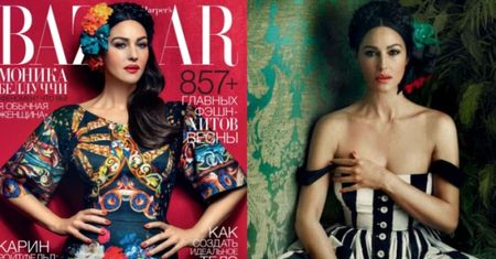 Słowiańska (?) Bellucci na okładce "Harper's Bazaar"