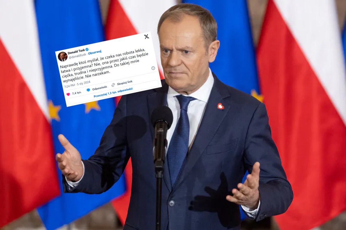 Tusk zamieścił wpis. "Do takiej roboty mnie wynajęliście"