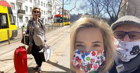 Przejęta Monika Zamachowska w maseczce wyrusza na ślub przyjaciół: "To będzie naprawdę CIEKAWE doświadczenie" (FOTO)