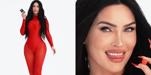 Megan Fox w obcisłym kombinezonie promuje środek na POTENCJĘ. Internauci zażenowani: "Chyba naprawdę desperacko potrzebuje pracy" (WIDEO)