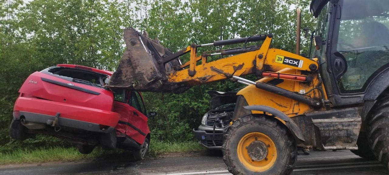 Zderzenie pojazdów pod Elblągiem. Wprowadzono ruchu wahadłowy
