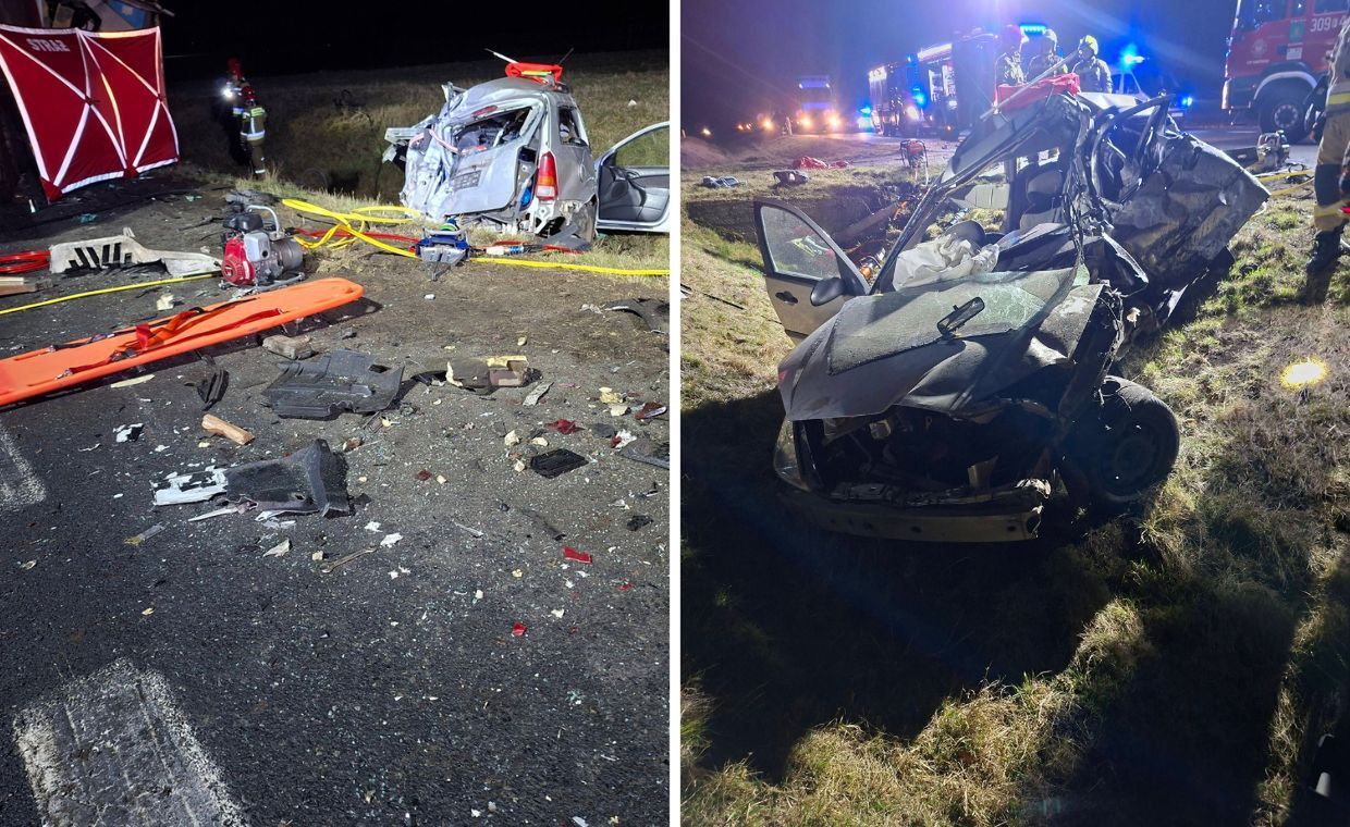 Tragiczny wypadek pod Gorzowem. Dwie osoby nie żyją, trzy w szpitalu