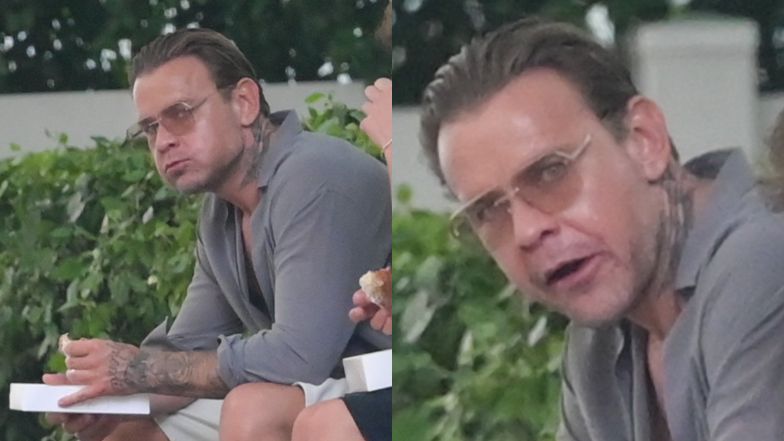 Dawid Woliński wcina jagodziankę na mieście