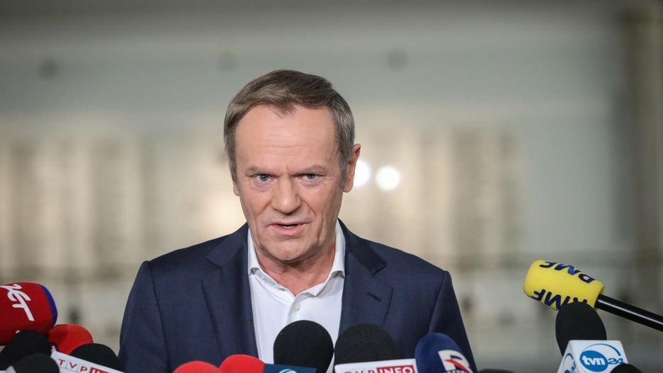 Konferencja Donalda Tuska w Sejmie02.02.2022 Warszawa Dzien w Sejmie, fot Tomasz Jastrzebowski/REPORTER
n/z: Donald TuskTomasz Jastrzebowski/REPORTER