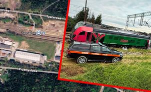 Wykolejenie lokomotywy w Zagnańsku. Pociąg towarowy ciągnął 14 wagonów z kruszywem