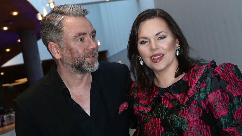 Aleksandra Kwaśniewska z mężem 