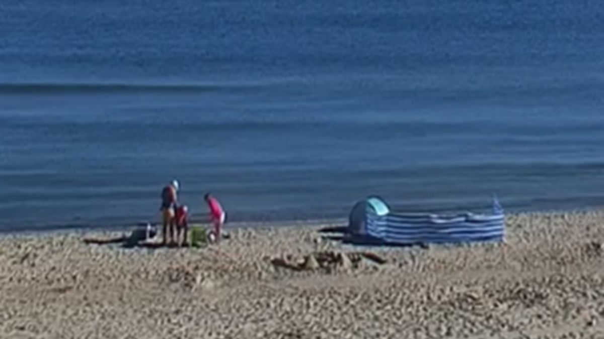 Ujęcie z plaży w Stegnie