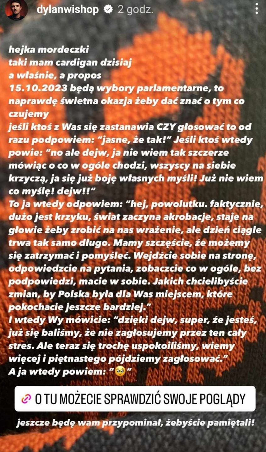 Dawid Podsiadło zachęca do udziału w wyborach