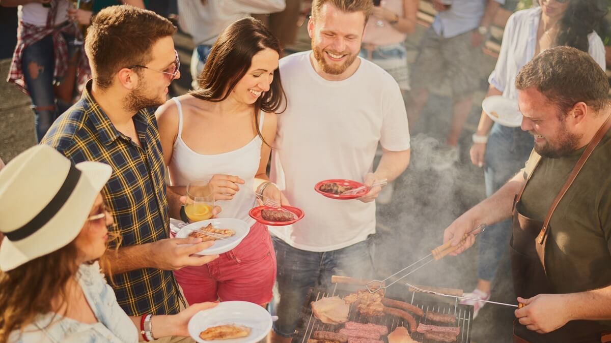 grill podczas imprezy