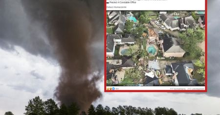 Pas zniszczeń po przejściu tornado w Teksasie. Pogoda wciąż niespokojna
