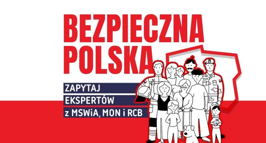 Kampania informacyjna "Bezpieczna Polska - zapytaj ekspertów" w TVP Info. Z telefonami od widzów