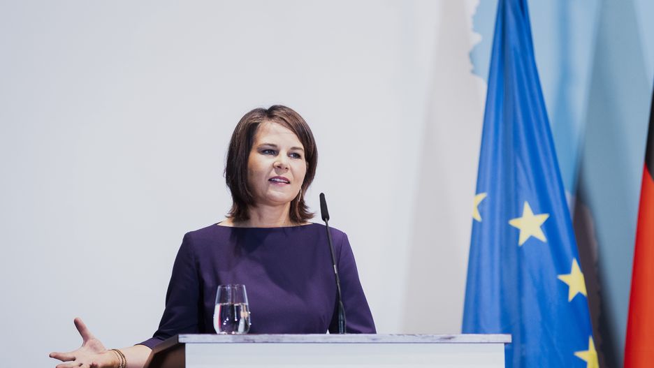 BERLIN, GERMANY - SEPTEMBER 05: Annalena Baerbock, German Foreign Minister, speaks during the Conference Of German Ambassadors at the Federal Foreign Office on September 05, 2022 in Berlin, Germany. (Photo by Florian Gaertner/Photothek via Getty Images)