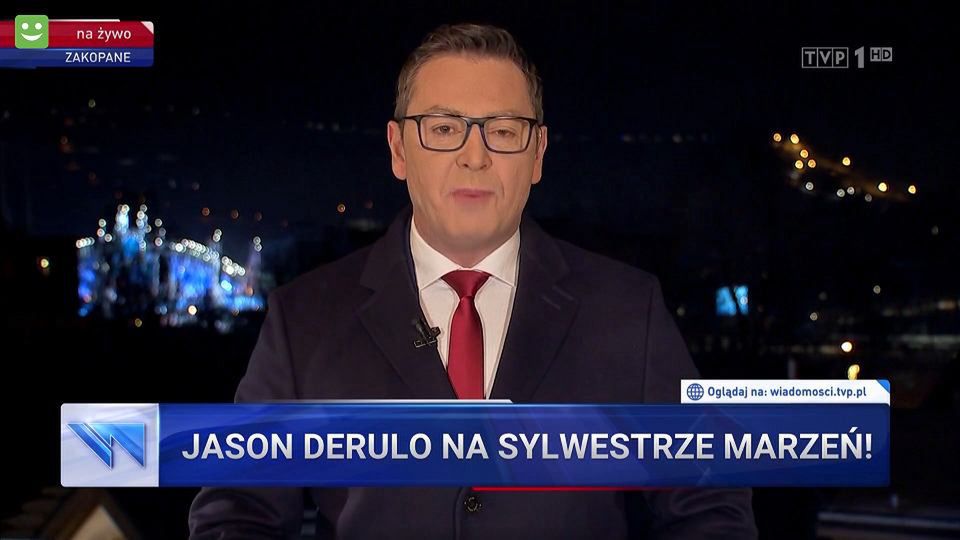 Jason Derulo gwiazdą nie tylko Sylwestra Marzeń, lecz także "Wiadomości" TVP 