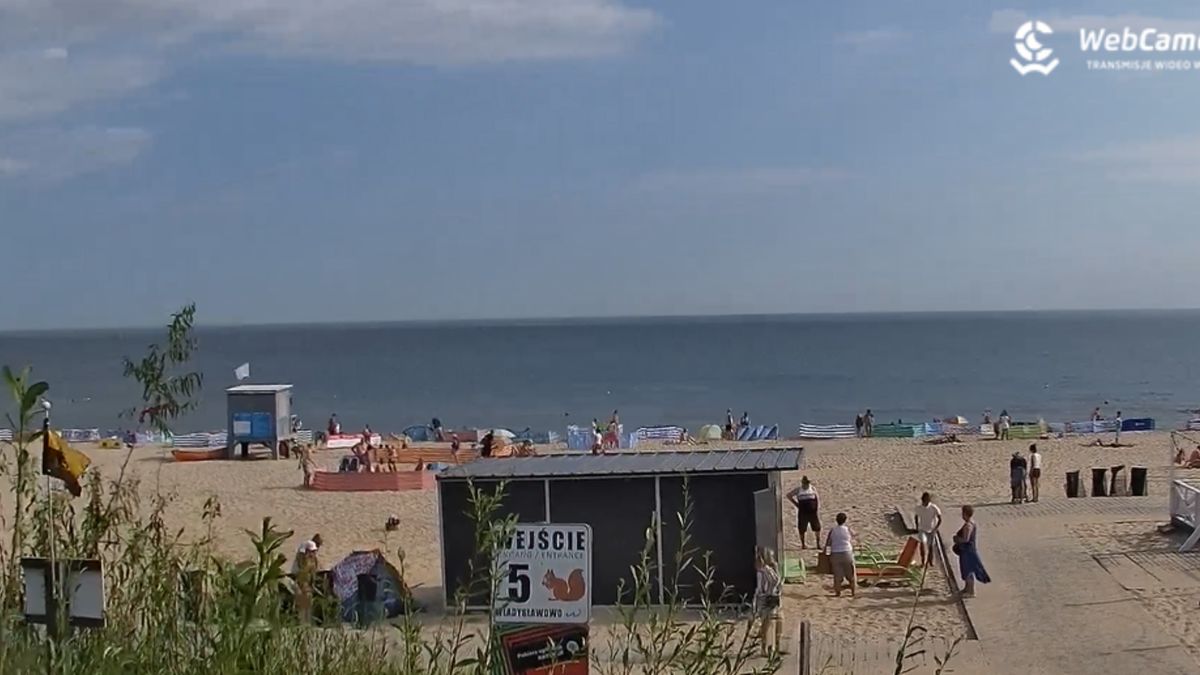Wtorek, godz. 9:04 - sytuacja na plaży we Władysławowie