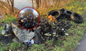 Wyciąga śmieci z jeziora. Szokujący widok na brzegu