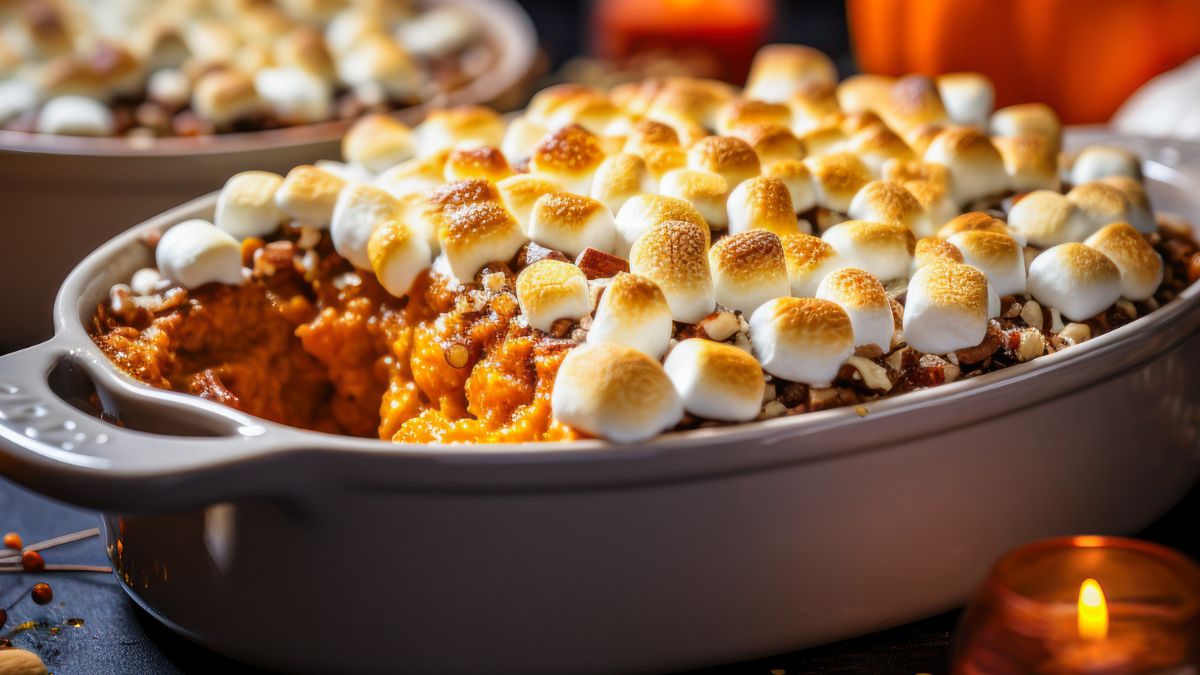 Zapiekanka ze słodkich ziemniaków z piankami to jesienny hit na stole Amerykanów