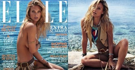 Bar Refaeli reklamuje kostiumy w hiszpańskim "Elle"!