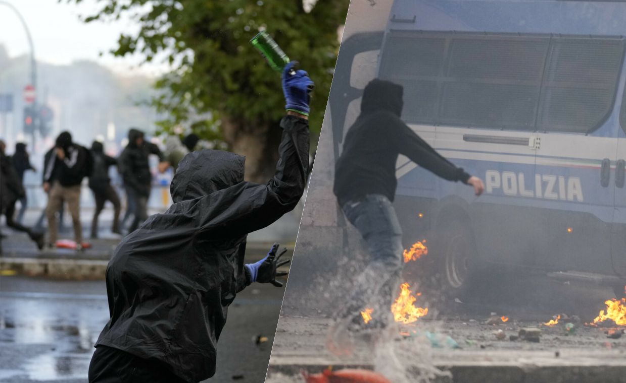 Rome riot: Police clash with pro-Palestinian protesters