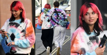 Zakochana Dua Lipa w różowych włosach spaceruje z bratem Gigi i Belli Hadid po ulicach Londynu (FOTO)