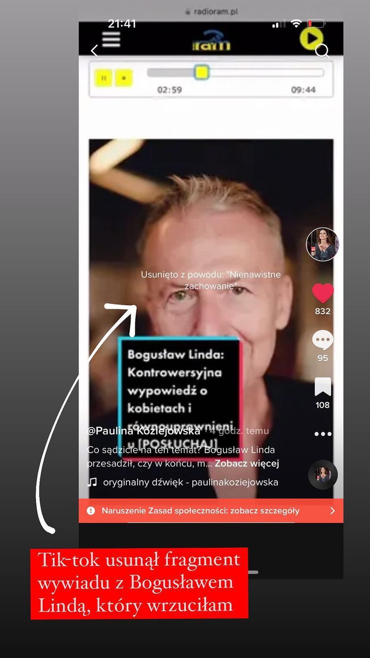 Gorzkie słowa Koziejowskiej na temat Bogusława Lindy