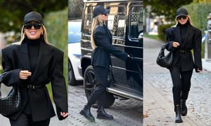 Obwieszona luksusowymi dodatkami Ewa Chodakowska mknie do auta za milion złotych. Miała na sobie FORTUNĘ... (ZDJĘCIA)