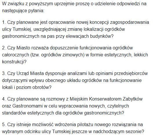 Złożona interpelacja 