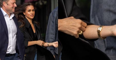 Meghan Markle paraduje po Londynie w towarzystwie znajomych i "skromnych" dodatków wartych 180 TYSIĘCY ZŁOTYCH...  (ZDJĘCIA)