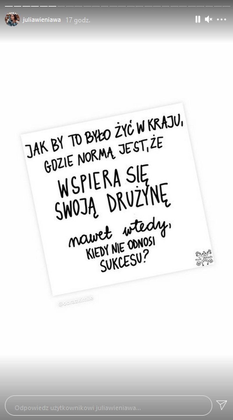 Julia Wieniawa poucza Polaków