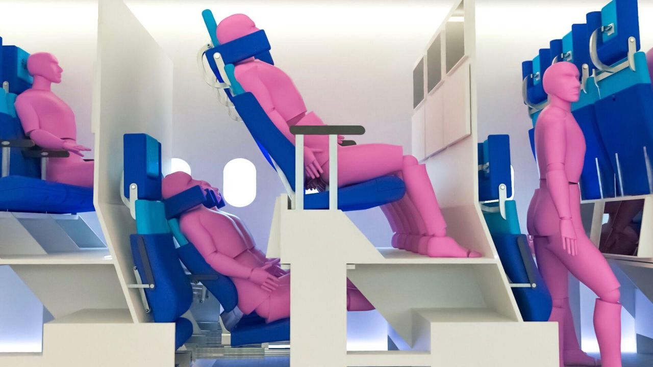 The Chaise Longue Economy Seat - pomysł na zwiększenie liczby miejsc w samolotach