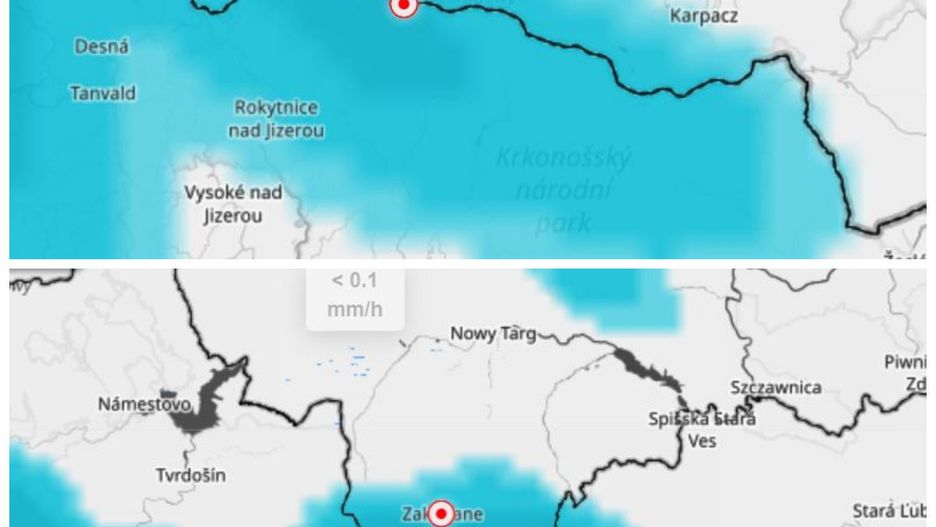 Zdjęcie map z prognozami IMGW