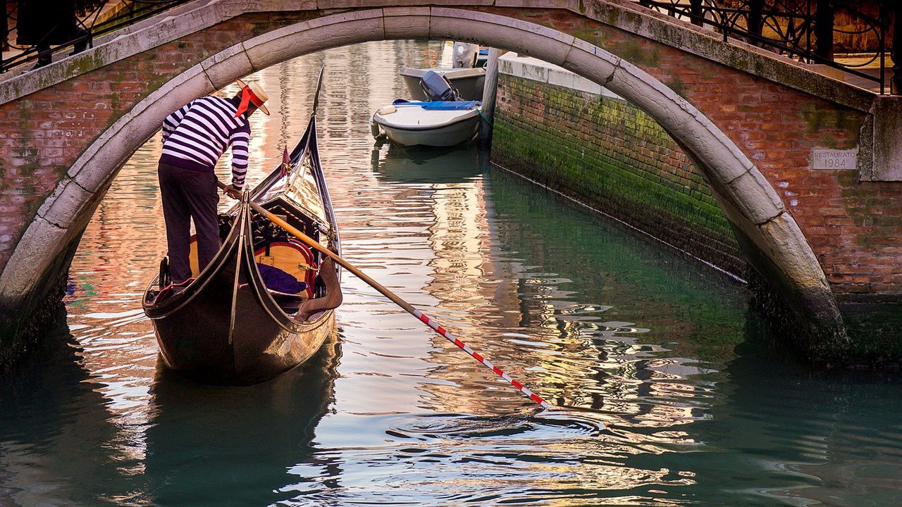 Venice, canal, gondolier