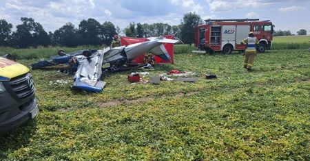Wypadek awionetki na Dolnym Śląsku. Pilot zabrany przez LPR