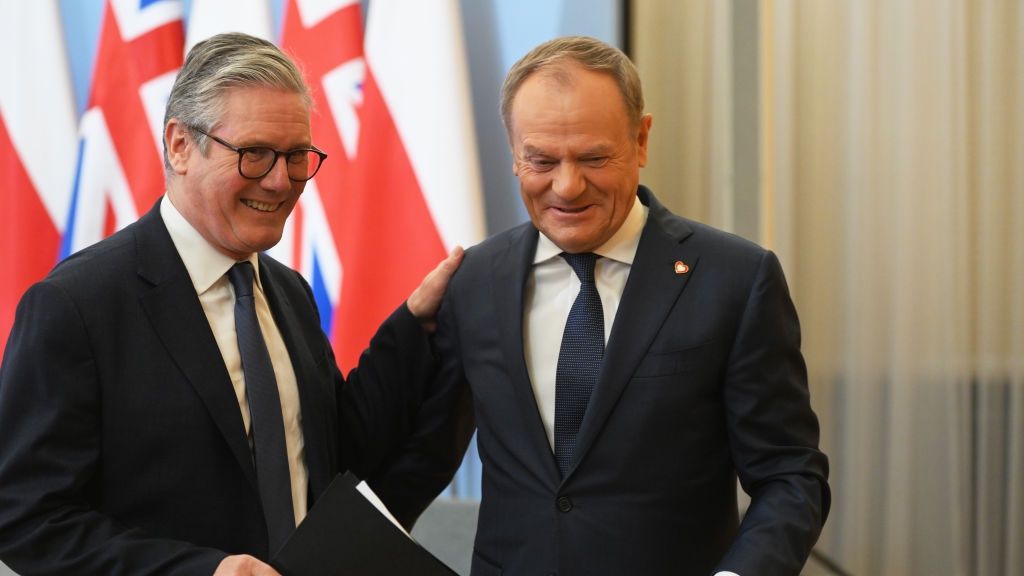 British Prime Minister Keir Starmer Visits Poland
WARSAW, POLAND - JANUARY 17: Poland's Prime Minister, Donald Tusk (R) seen with the Prime Minister of the United Kingdom of Great Britain and Northern Ireland, Keir Starmer at the Chancellery of the Prime Minister on January 17, 2025 in Warsaw, Poland. The British Prime Minister is holding bilateral meetings with Polish President Andrzej Duda and Prime Minister Donald Tusk. The trip comes off the back of a visit to Kyiv, where Starmer reaffirmed the UK's long term support for Ukraine by signing a "landmark 100-year partnership." Topics such European and Polish-British defence cooperation and international challenges have been discuss with the Polish Prime Minister.  (Photo by Omar Marques/Getty Images)
Omar Marques