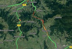 Rdzawka: zderzenie trzech aut i lawety. Spore utrudnienia na zakopiance