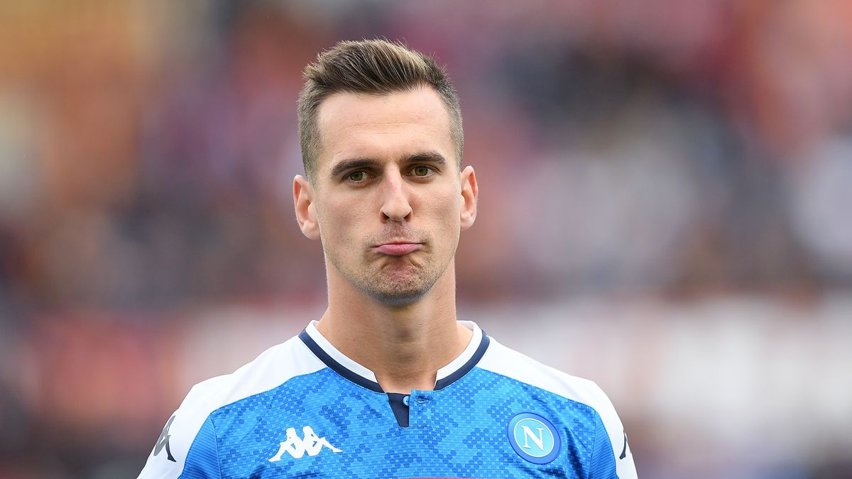 Arkadiusz Milik of SSC Napoli during the Serie A match between Roma and Napoli at Stadio Olimpico, Rome, Italy on 2 November 2019. (Photo by Giuseppe Maffia/NurPhoto via Getty Images)