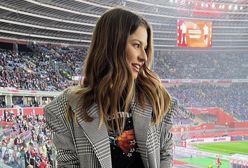 Anna Lewandowska zadała szyku na trybunach meczu Polska-Szwecja. "Uwielbiam ten look"